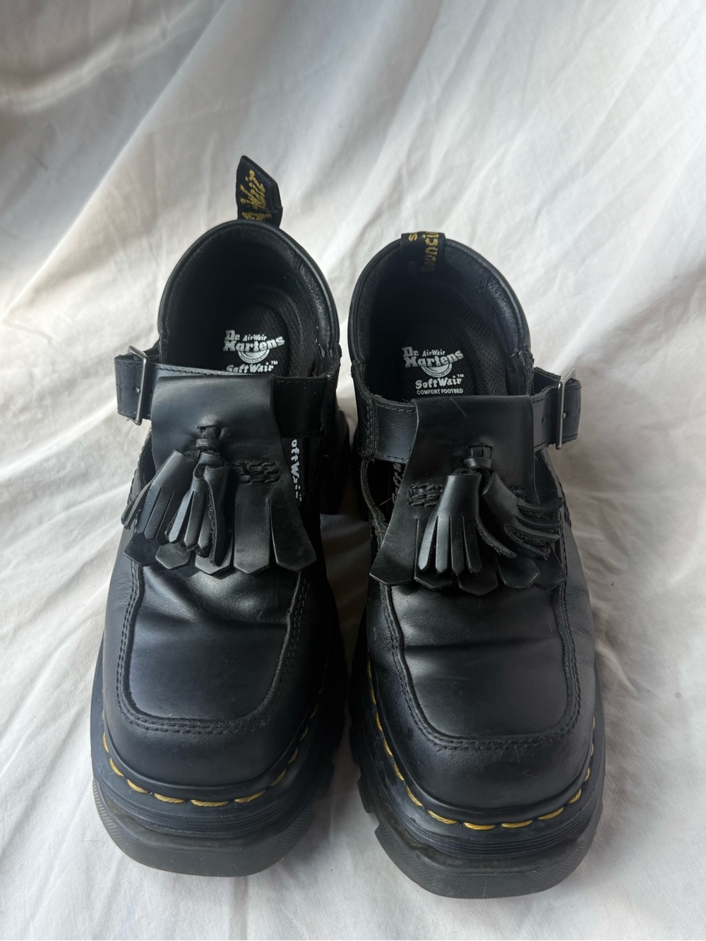 Black Dr. Martens chunky platform shoes Corran Loafer Maryjane Size 6